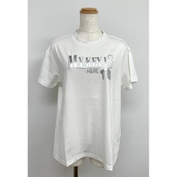 MICHIKO LONDON 半袖箔プリントTシャツ オフ L 452549