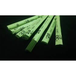 72-green#28 地巻ワイヤー 72cm 半折（片端カット） #28 グリーン 100本入