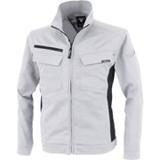 裏綿ストレッチ長袖ブルゾン シルバーグレー 4Lサイズ 1514-22-4L