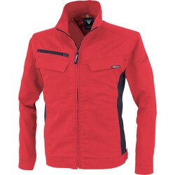 裏綿ストレッチ長袖ブルゾン レッド LLサイズ 1514-71-LL