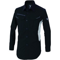 長袖シャツ クロ Lサイズ 1533-90-L