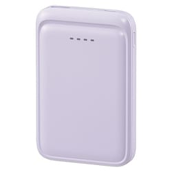 モバイルバッテリー 5000mAh USB Type-A＆Cポート 軽量コンパクト 飛行機内持込可能 ラベンダーミスト SMP-MB50-PU