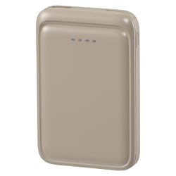 モバイルバッテリー 5000mAh USB Type-A＆Cポート 軽量コンパクト 飛行機内持込可能 ラテ・グレージュ SMP-MB50-T