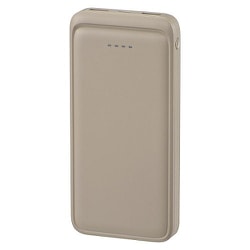モバイルバッテリー 10000mAh USB Type-A×2ポート＆Cポート 軽量コンパクト 飛行機内持込可能 ラテ・グレージュ SMP-MB100-T