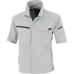 TCストレッチ半袖ブルゾン シルバーグレー Sサイズ 1711-22-S