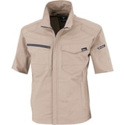 TCストレッチ半袖ブルゾン サンドベージュ 3Lサイズ 1711-39-3L
