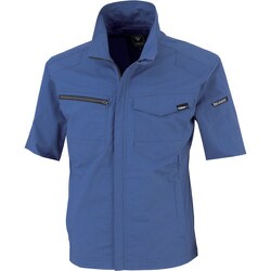 TCストレッチ半袖ブルゾン ブルー 3Lサイズ 1711-40-3L