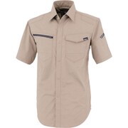 TCストレッチ半袖シャツ サンドベージュ 4Lサイズ 1712-39-4L