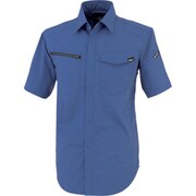 TCストレッチ半袖シャツ ブルー Sサイズ 1712-40-S