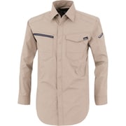 TCストレッチ長袖シャツ サンドベージュ Lサイズ 1713-39-L