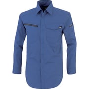 TCストレッチ長袖シャツ ブルー Mサイズ 1713-40-M