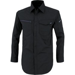 TCストレッチ長袖シャツ クロ Lサイズ 1713-90-L