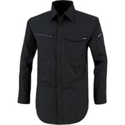 TCストレッチ長袖シャツ クロ Lサイズ 1713-90-L