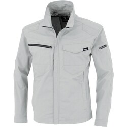 TCストレッチ長袖ブルゾン シルバーグレー 3Lサイズ 1714-22-3L