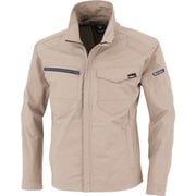 TCストレッチ長袖ブルゾン サンドベージュ 3Lサイズ 1714-39-3L