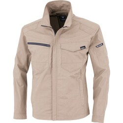 TCストレッチ長袖ブルゾン サンドベージュ LLサイズ 1714-39-LL