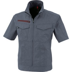 半袖ブルゾン 杢ブルー Sサイズ 1751-116-S