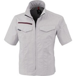 半袖ブルゾン シルバーグレー Lサイズ 1751-22-L