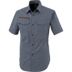 半袖シャツ 杢ブルー SSサイズ 1752-116-SS