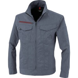 長袖ブルゾン 杢ブルー 3Lサイズ 1754-116-3L