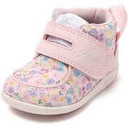 CALIN花柄ファーストシューズ ベビー ウォーキングシューズ PINK 12cm 20-5818