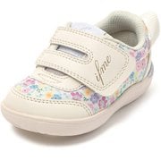 CALIN花柄ワンベルトスニーカー ベビー ウォーキングシューズ WHITE 12cm 20-5822