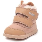 アニマル耳付きファーブーツ撥水防滑 ベビー 防寒ブーツ BEIGE 14.5cm 30-5813