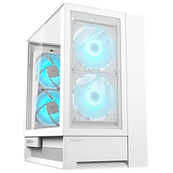 OmnyX White ミドルタワーピラーレスケース ホワイト CGR-2WA3W-RGB