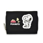 SPZ-3891 PEANUTS コンパクト三つ折り財布 スヌーピー ブラック