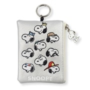 SPZ-3819 PEANUTS 刺繍パスポーチ スヌーピー シルバー