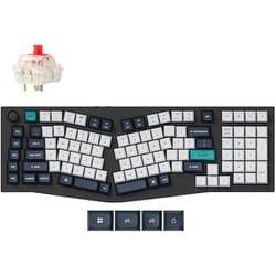 Q13 Max Aliceレイアウト QMK ワイヤレス カスタム・メカニカルキーボード RGB US配列 テンキー付 カーボンブラック/Gateron Jupiter スイッチ（ホットスワップ）赤軸 Q13M-M1-US