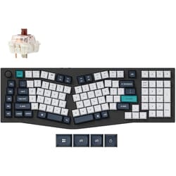 Q13 Max Aliceレイアウト QMK ワイヤレス カスタム・メカニカルキーボード RGB US配列 テンキー付 カーボンブラック/Gateron Jupiter スイッチ（ホットスワップ）茶軸 Q13M-M3-US