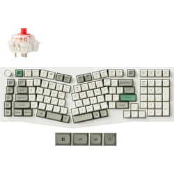 Q13 Max Aliceレイアウト QMK ワイヤレス カスタム・メカニカルキーボード RGB US配列 テンキー付 シェルホワイト/Gateron Jupiter スイッチ（ホットスワップ）赤軸 Q13M-P1-US