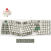 Q13 Max Aliceレイアウト QMK ワイヤレス カスタム・メカニカルキーボード RGB US配列 テンキー付 シェルホワイト/Gateron Jupiter スイッチ（ホットスワップ）赤軸 Q13M-P1-US