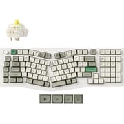 Q13 Max Aliceレイアウト QMK ワイヤレス カスタム・メカニカルキーボード RGB US配列 テンキー付 シェルホワイト/Gateron Jupiter スイッチ(ホットスワップ)バナナ軸 Q13M-P4-US