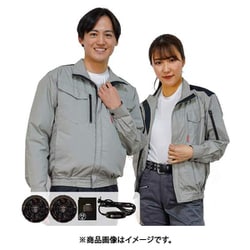 空調ブルゾン+バッテリー付20125 ライトグレー×ブラック LL 20125-LL-0910N