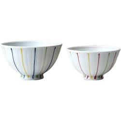 波佐見焼 モダン十草 飯碗 2柄セット 径12cm 径11cm 22671