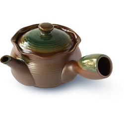 万古焼 織部 急須 口径8.8cm 390ml 82338