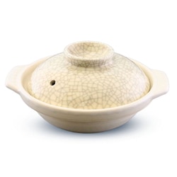 銀峯窯 貫入土鍋 耐熱陶器 径18cm 600ml 132383