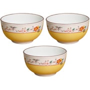 美濃焼 黄彩花 多用丼 多様鉢 径13.1cm 600ml 3個セット 382737