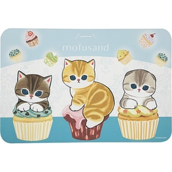 モフサンド 珪藻土入り ソフトバスマット カップケーキにゃん 約40×60cm