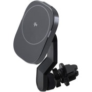 ワイヤレス充電器 Qi2 車 用 マグネット スマホホルダー 15W 高速充電 エアコン吹き出し口対応 スイングアーム 片手操作 ブラック W-QC13BK