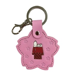 PEANUTS レザーキーホルダー 桜 PK 鹿子模様 SN-427