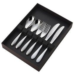 ホームフェスタ 6pcs ペアディナーセット（ブラウンボックス） ステンレス 燕三条 HFS-6N