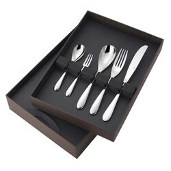 ホームフェスタ 25pcs ディナーセット（ブラウンボックス） ステンレス 燕三条 HFS-25N