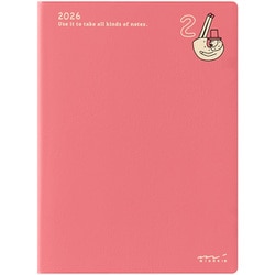 2026年 ポケットダイアリー A6 月間 オジサン柄 22370006