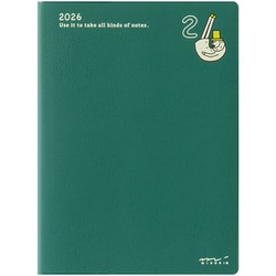 2026年 ポケットダイアリー A6 週間ブロック オジサン柄 22371006