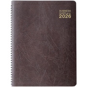 2026年 ビジネスダイアリー A5 週間 リング 茶 22428006