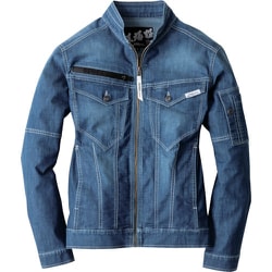 現場服ストレッチデニムブルゾン インディゴブルー Lサイズ 2814-IB-L