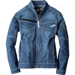 現場服ストレッチデニムブルゾン インディゴブルー Mサイズ 2814-IB-M